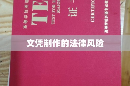 龙岩文凭制作的法律风险