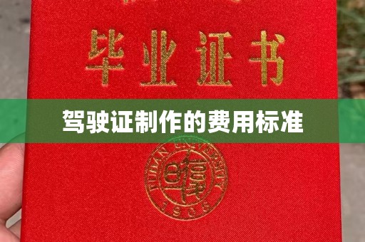 龙岩驾驶证制作的费用标准